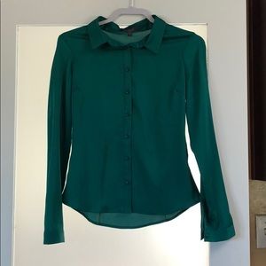 Guess- Green satin shirt